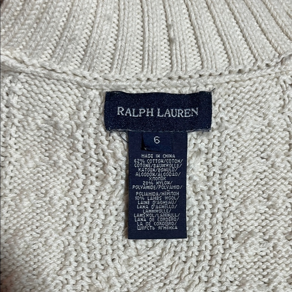 Ralph Lauren Cream Knit Sweater - Picture 8 of 8